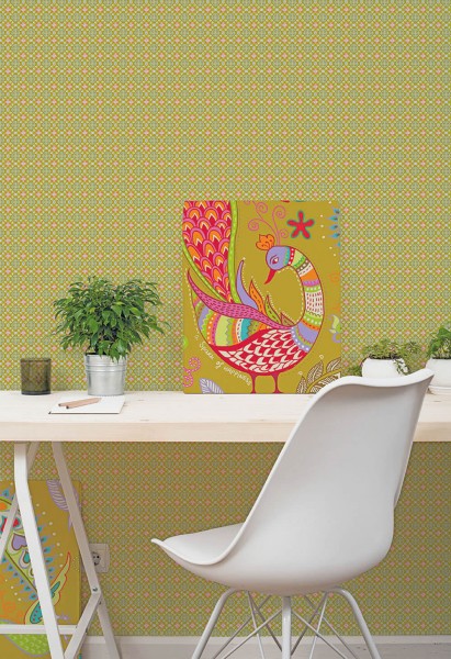 Buy Unique Mural Td4077 Happy Living Wallpaper For The